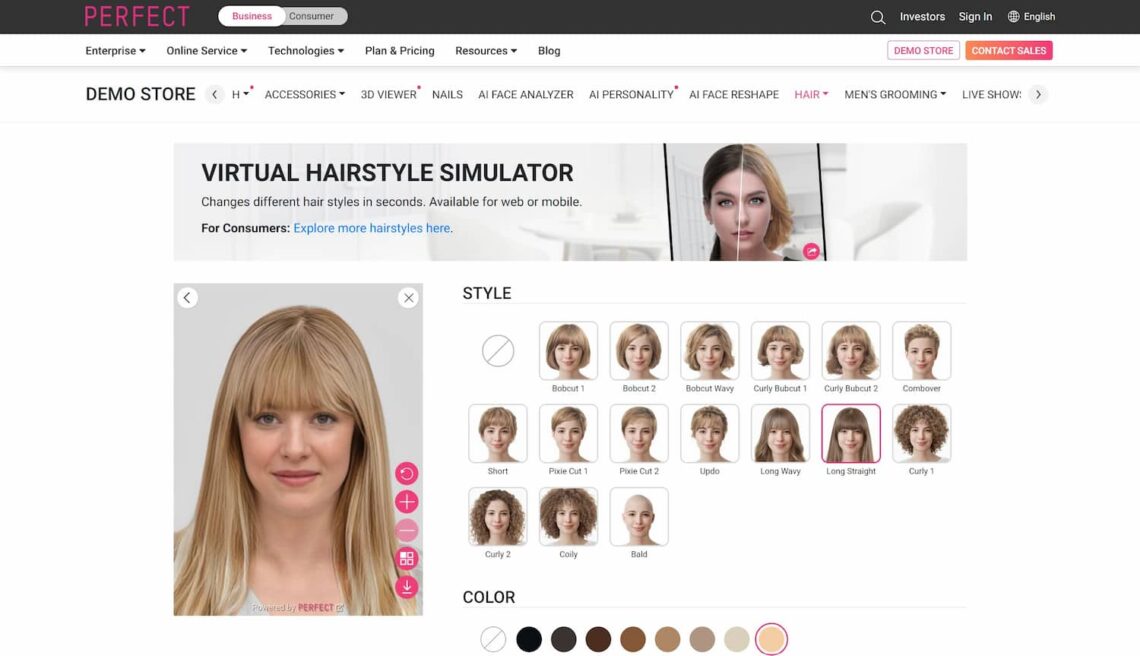 معرفی سایت برای عوض کردن رنگ مو و تغییر مدل مو با هوش مصنوعی | کاوش سایت